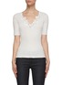 Main View - Click To Enlarge - CHLOÉ - Lingerie lace V neck knit top