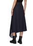 Back View - Click To Enlarge - CHLOÉ - Pleated sheer insert wool blend midi skirt