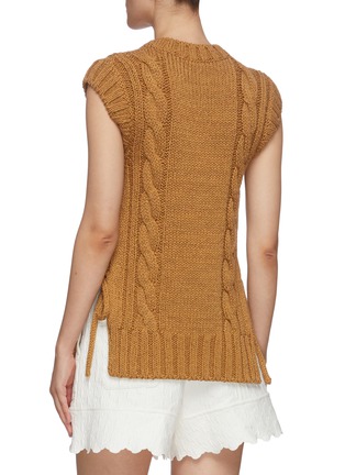 Back View - Click To Enlarge - CHLOÉ - Side tie chunky knit vest