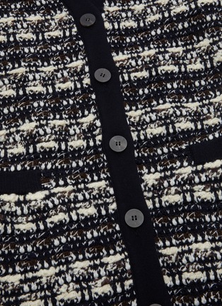  - CHLOÉ - Chunky tweed knit virgin wool long cardigan