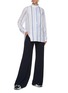 Figure View - Click To Enlarge - CHLOÉ - Ruffle trim stand collar stripe shirt
