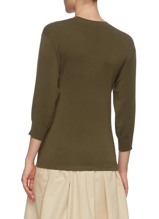 Back View - Click To Enlarge - CHLOÉ - Ruched drawstring front knit top