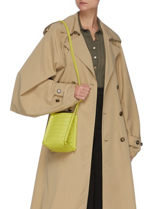 Figure View - Click To Enlarge - BOTTEGA VENETA - Intrecciato leather crossbody mini bag