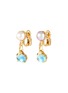Main View - Click To Enlarge - LANE CRAWFORD VINTAGE JEWELLERY - Bulgari 'Allegra' Tahitian pearl topaz 18k gold earrings