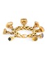 Figure View - Click To Enlarge - LANE CRAWFORD VINTAGE JEWELLERY - Aristocratic seal charm amethyst agate citrine 18k gold bracelet