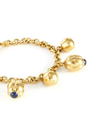 Detail View - Click To Enlarge - LANE CRAWFORD VINTAGE JEWELLERY - Sapphire 18k gold charm bracelet
