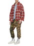 Figure View - Click To Enlarge - R13 - Check plaid oversized shirt