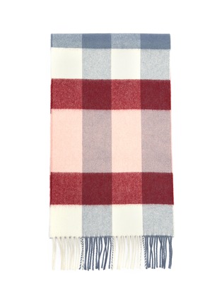Detail View - Click To Enlarge - JOHNSTONS OF ELGIN - Block check print cashmere scarf