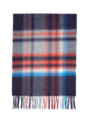 Detail View - Click To Enlarge - JOHNSTONS OF ELGIN - Check print cashmere scarf