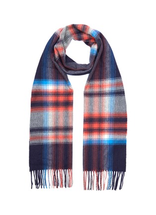 Main View - Click To Enlarge - JOHNSTONS OF ELGIN - Check print cashmere scarf