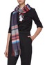 Figure View - Click To Enlarge - JOHNSTONS OF ELGIN - Check print cashmere scarf