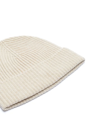 Detail View - Click To Enlarge - JOHNSTONS OF ELGIN - Ribbed cashmere beanie