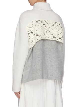 Back View - Click To Enlarge - SWAYING - Turtleneck embroidered panel sweater