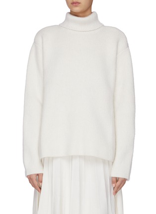 Main View - Click To Enlarge - SWAYING - Turtleneck embroidered panel sweater