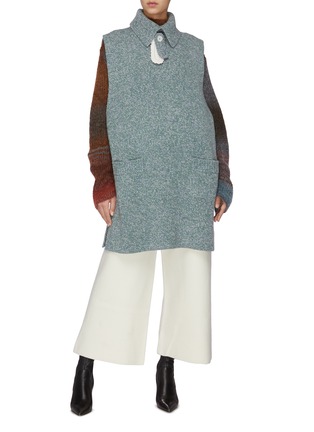 Figure View - Click To Enlarge - SWAYING - Gradient mohair knit sweater