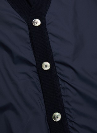  - NANAMICA - Hybrid wool sleeve taffeta cardigan