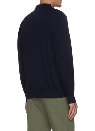 Back View - Click To Enlarge - NANAMICA - Hybrid wool sleeve taffeta cardigan