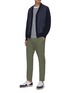 Figure View - Click To Enlarge - NANAMICA - Hybrid wool sleeve taffeta cardigan