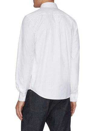 Back View - Click To Enlarge - MAISON KITSUNÉ - Tricolour fox embroidered classic shirt
