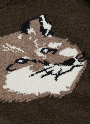  - MAISON KITSUNÉ - Fox head wool sweatshirt