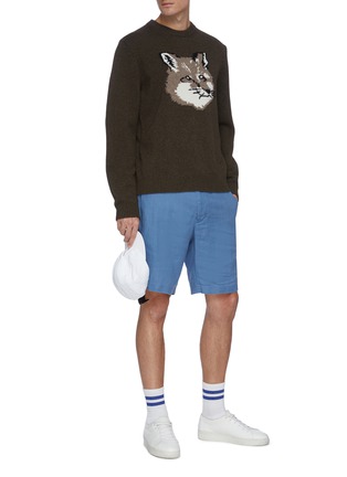 Figure View - Click To Enlarge - MAISON KITSUNÉ - Fox head wool sweatshirt