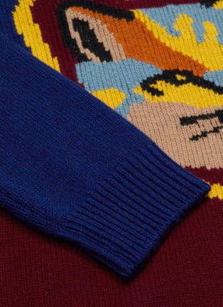  - MAISON KITSUNÉ - Fox head intarsia colourblock sweater