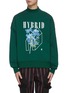 Main View - Click To Enlarge - INDICE STUDIO - Floral print elbow patch sweatshirt