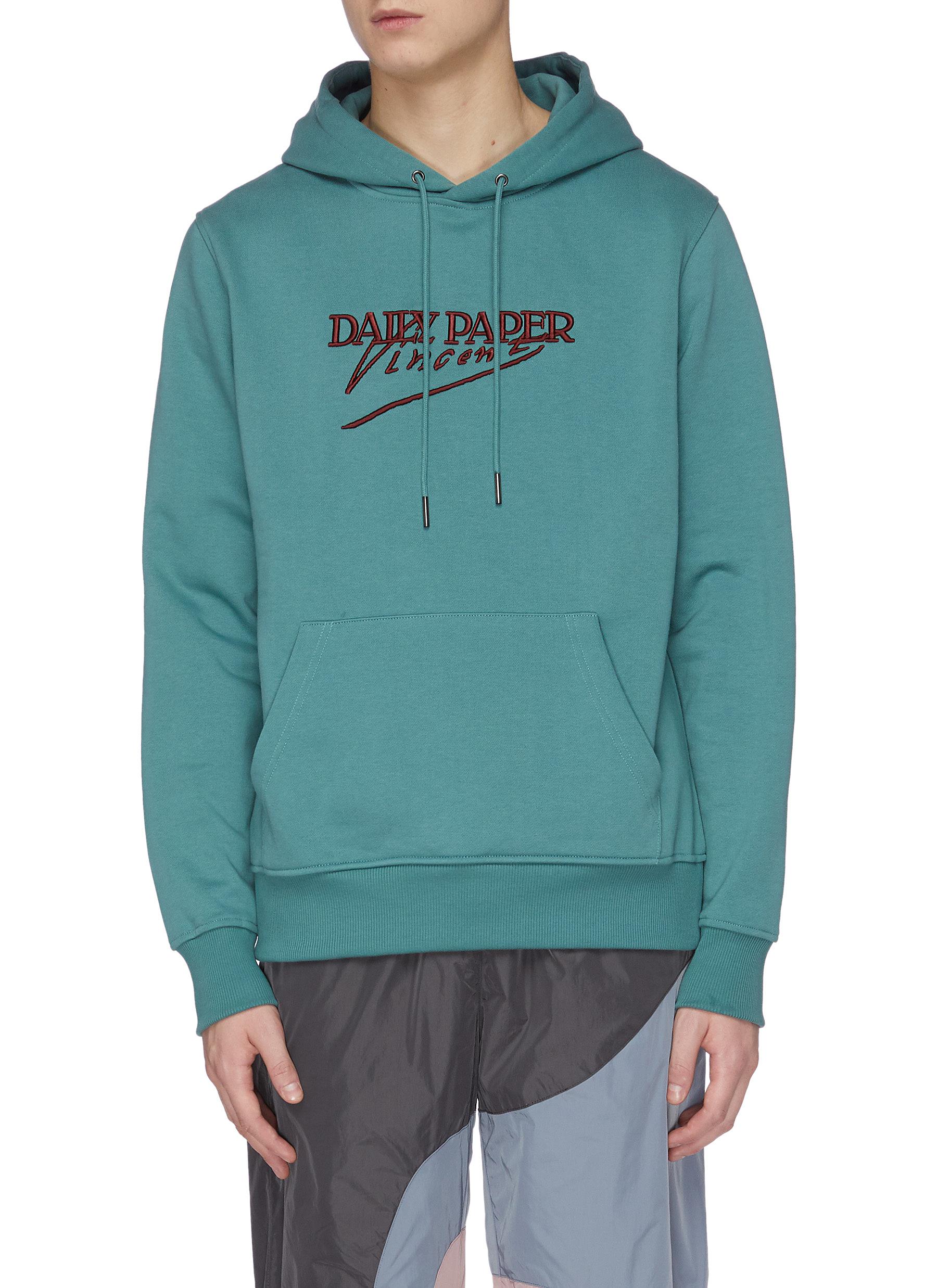 DAILY PAPER 'VAN JASAGE' VINCENT LOGO PRINT HOODIE