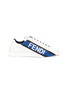 Main View - Click To Enlarge - FENDI - Logo tape leather sneakers