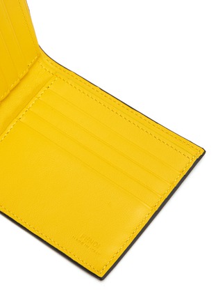 Detail View - Click To Enlarge - FENDI - Contrast Interior Logo Print Leather Bifold Wallet