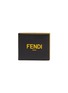 Main View - Click To Enlarge - FENDI - Contrast Interior Logo Print Leather Bifold Wallet