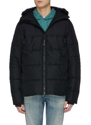 Main View - Click To Enlarge - CANADA GOOSE - 'Hybridge' colourblock panel hooded puffer jacket