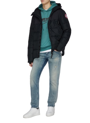Figure View - Click To Enlarge - CANADA GOOSE - 'Hybridge' colourblock panel hooded puffer jacket