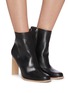 Figure View - Click To Enlarge - CULT GAIA - 'KATHY' Wood Sole Blade Heel Ankle Boots
