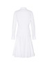 Back View - Click To Enlarge - ALAÏA - Perforated plastron cotton poplin shirt dress