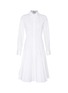 Main View - Click To Enlarge - ALAÏA - Perforated plastron cotton poplin shirt dress