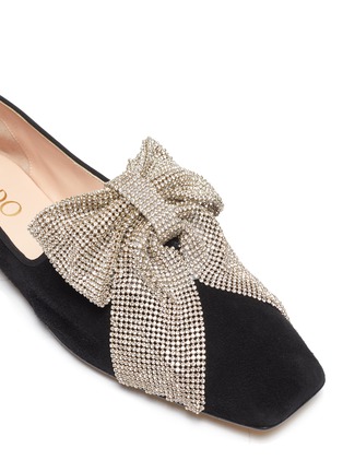 Detail View - Click To Enlarge - RODO - Strass embellished bow flats