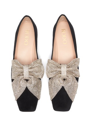 Figure View - Click To Enlarge - RODO - Strass embellished bow flats