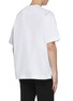 Back View - Click To Enlarge - SOLID HOMME - Logo print split hem cotton T-shirt