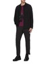 Figure View - Click To Enlarge - SOLID HOMME - Asymmetric hem slim fit belted pants