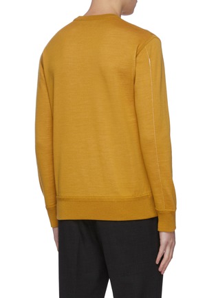 Back View - Click To Enlarge - SOLID HOMME - Reversible crewneck knit sweater