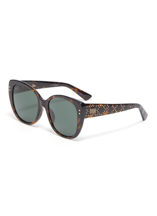 Main View - Click To Enlarge - DIOR - LadyDiorStuds4F cat eye acetate frame sunglasses