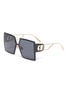 Main View - Click To Enlarge - DIOR - 30Montaigne1 oversized angular acetate frame sunglasses