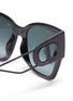 Detail View - Click To Enlarge - DIOR - 30Montaigne1 angular acetate frame sunglasses