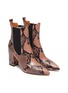 Detail View - Click To Enlarge - PARIS TEXAS - Snake embossed leather ankle boots