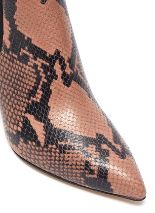 Detail View - Click To Enlarge - PARIS TEXAS - Snake embossed leather ankle boots
