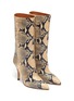 Detail View - Click To Enlarge - PARIS TEXAS - Snake embossed leather mid calf boots