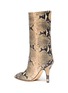  - PARIS TEXAS - Snake embossed leather mid calf boots