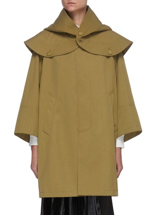 Main View - Click To Enlarge - SANS TITRE - Buttoned hood windbreaker coat