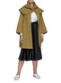 Figure View - Click To Enlarge - SANS TITRE - Buttoned hood windbreaker coat